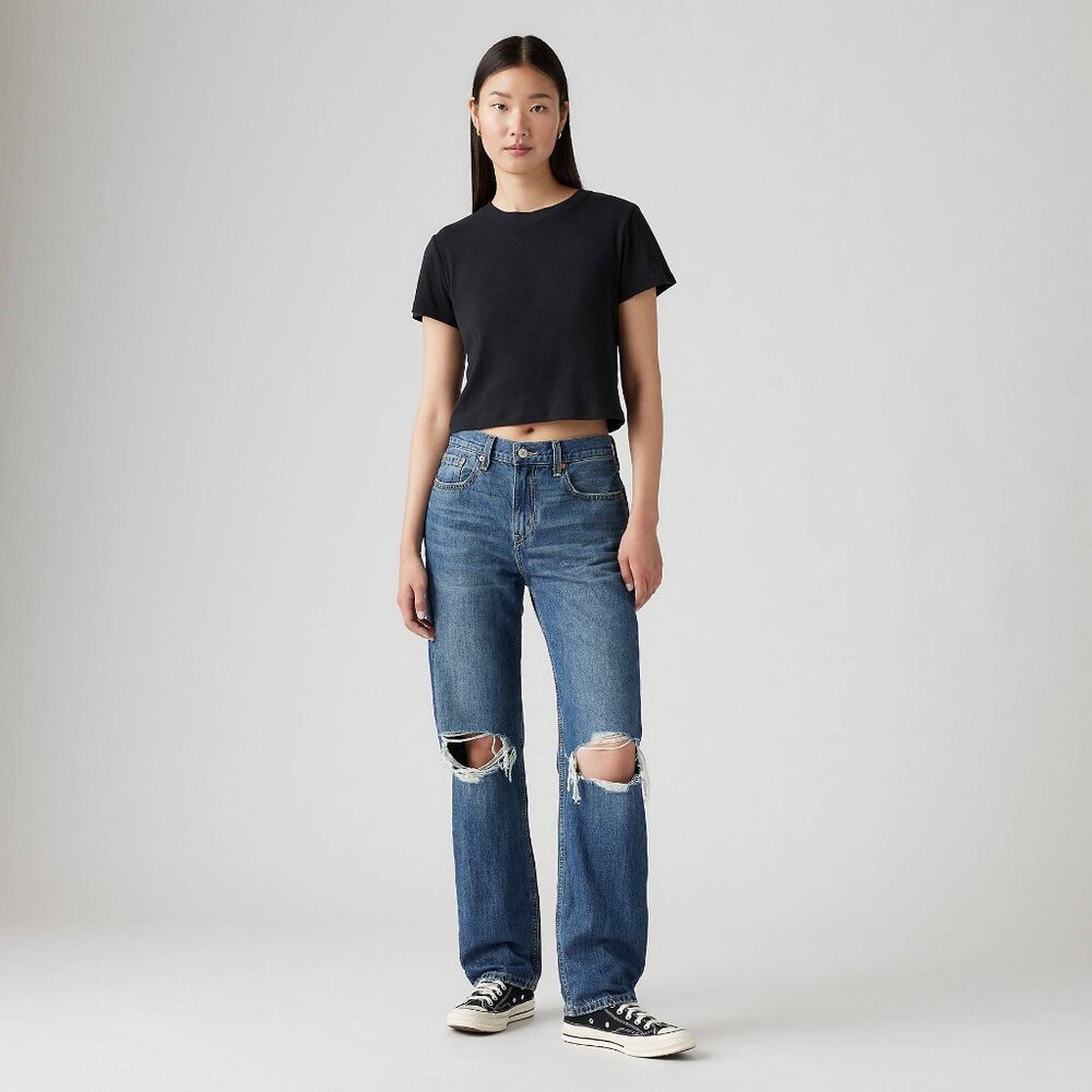 Levi's Women's Low Pro Jeans Distressed 29